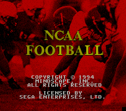 Заставка игры NCAA Football